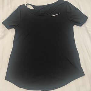 Nike Women’s Black Dri-Fit Split Back Training T-Shirt - XS